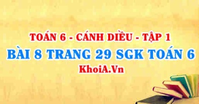 Bài 8 trang 29 SGK Toán 6 tập 1 Cánh Diều